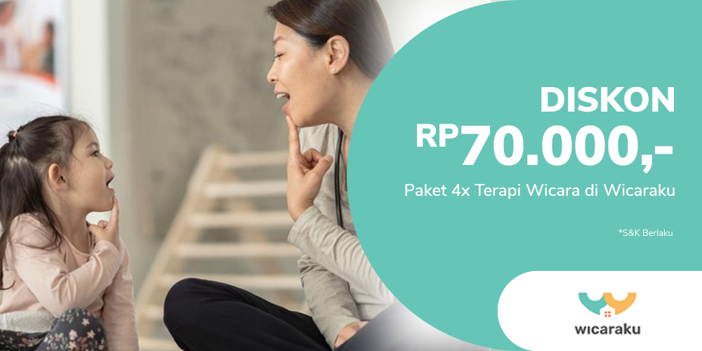 Gambar promo Discount Rp70.000,- Paket 6x Terapi Wicara di Wicaraku dari Wicaraku